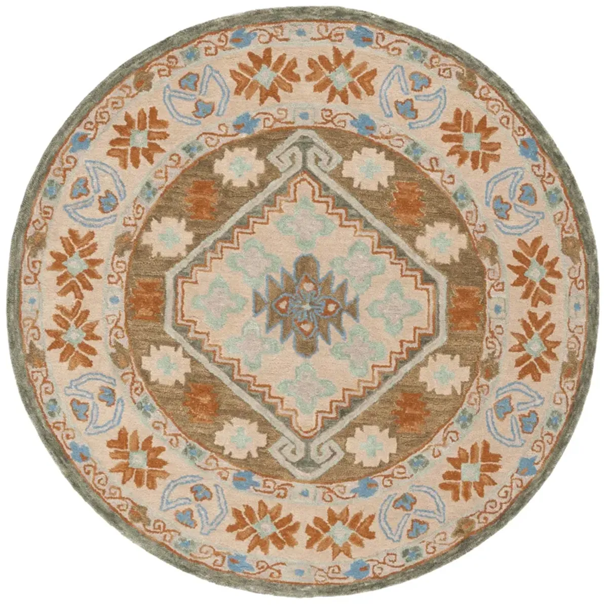 HERITAGE Hand Tufted 6' x 6' Round area rug