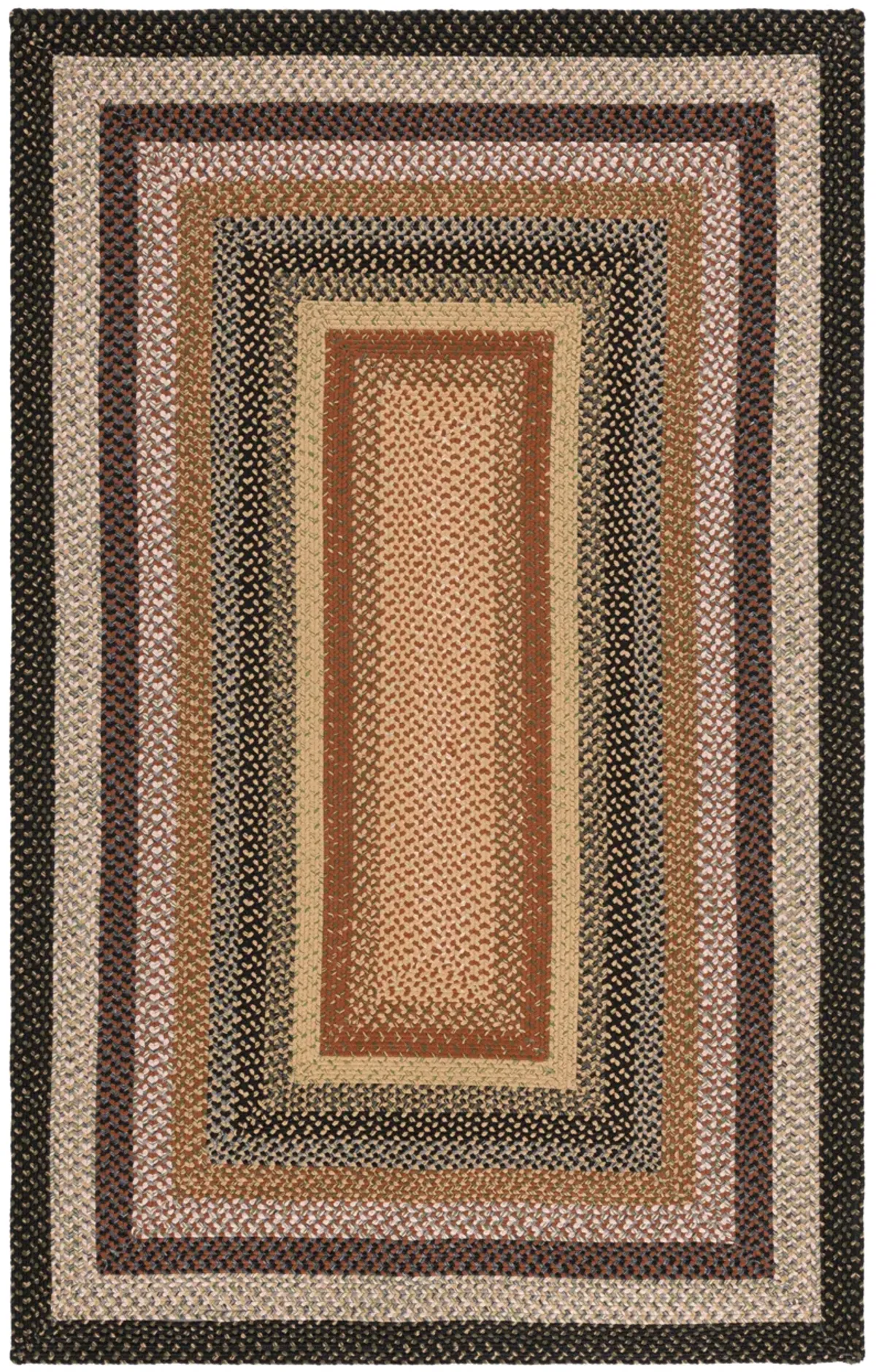 BRAIDED Hand Woven 2'-6' x 4' area rug