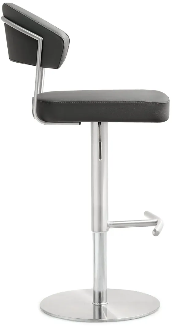 cosmo grey stainless steel barstool