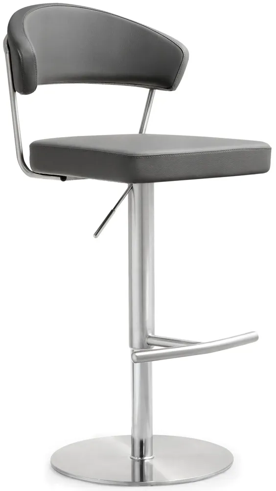 cosmo grey stainless steel barstool