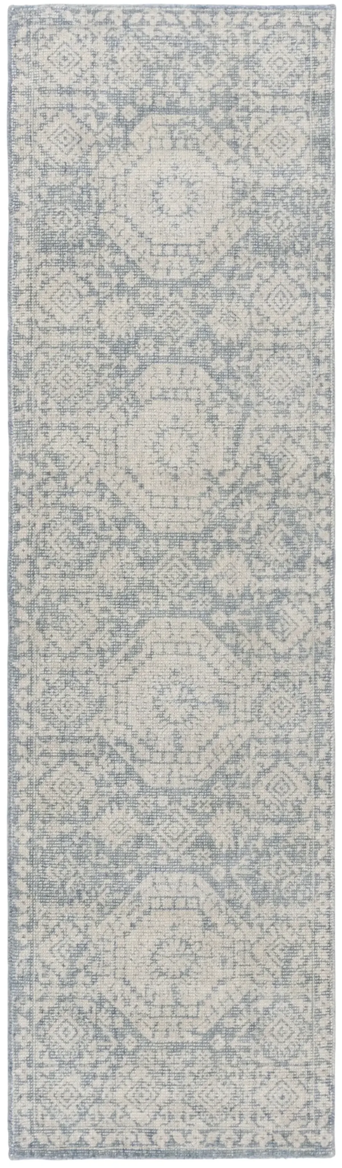 MAHARAJA 302 BLUE 2'-3' x 8' Runner Rug