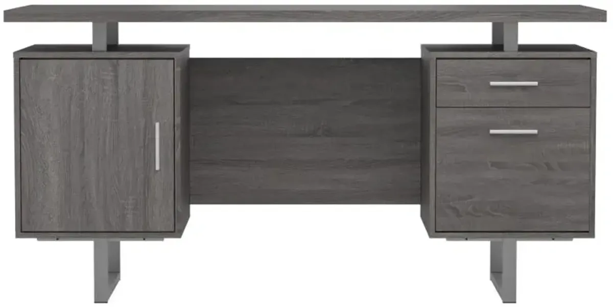 Lawtey Floating Top Office Desk Weathered Grey