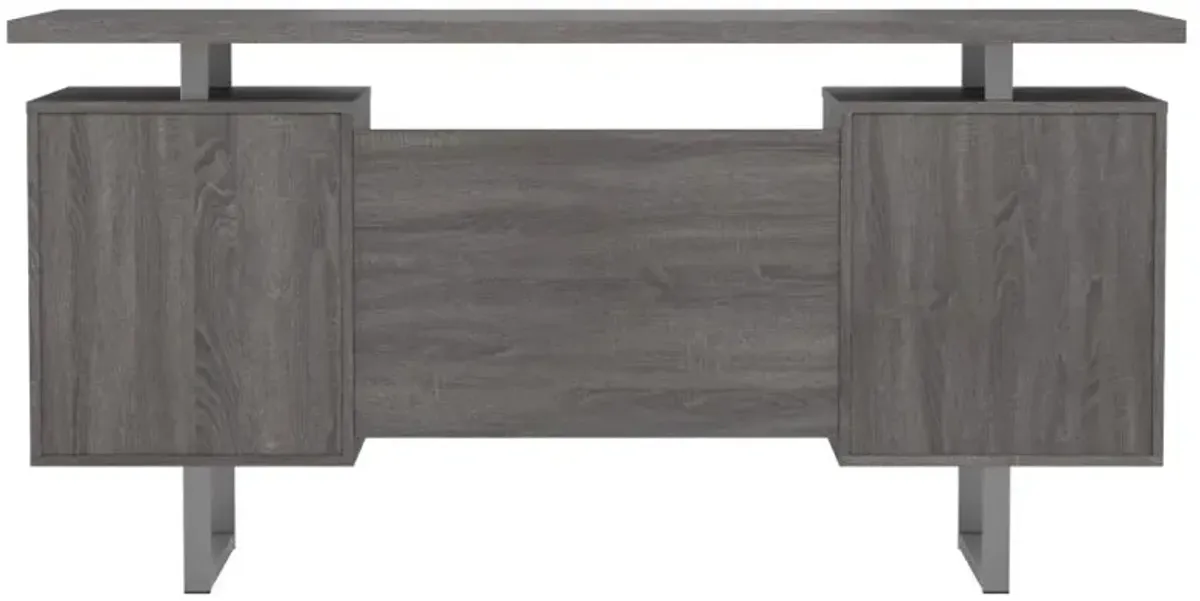 Lawtey Floating Top Office Desk Weathered Grey