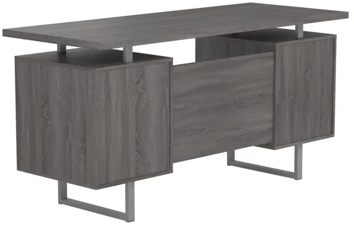 Lawtey Floating Top Office Desk Weathered Grey