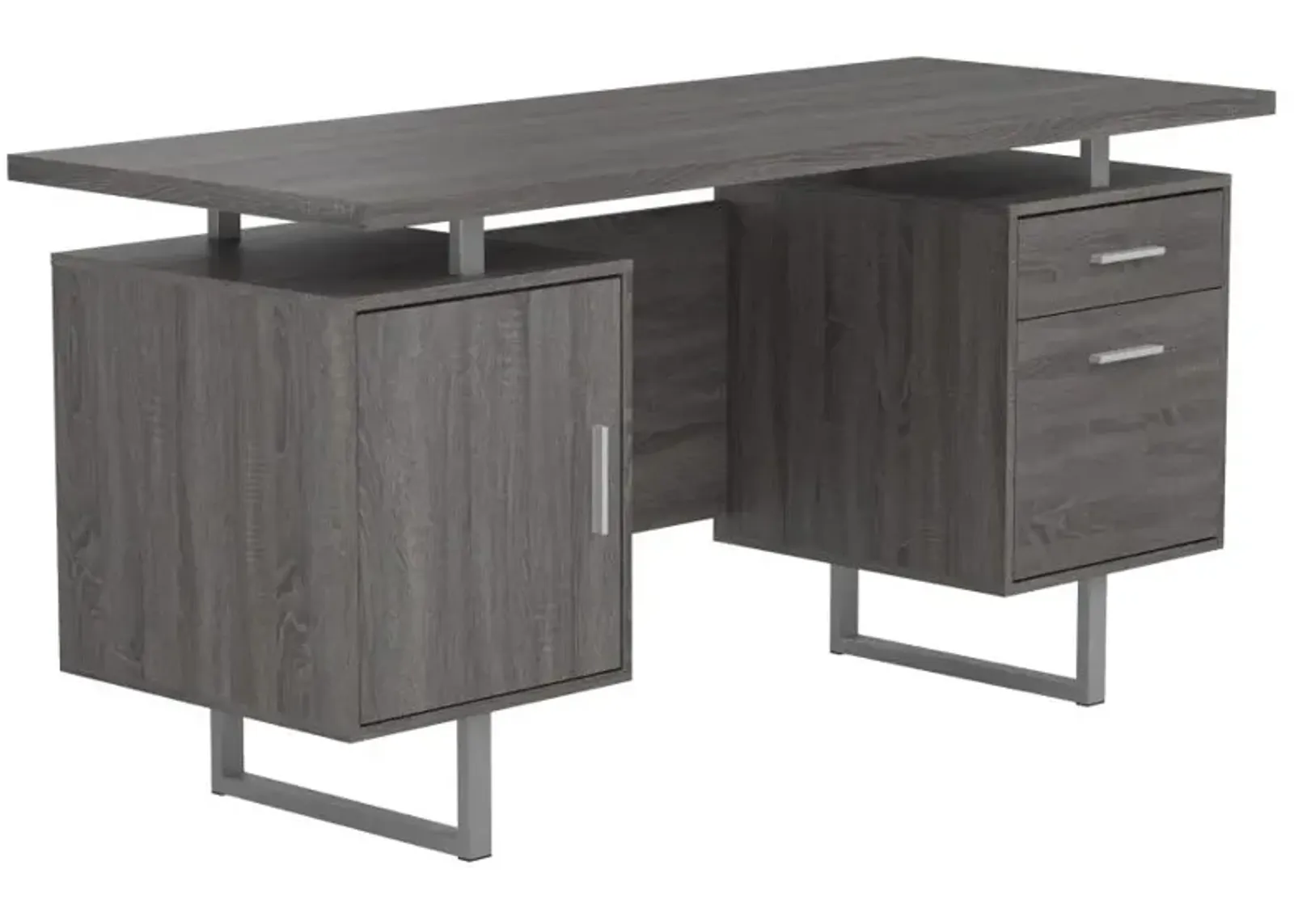 Lawtey Floating Top Office Desk Weathered Grey