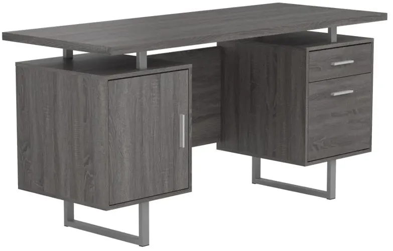 Lawtey Floating Top Office Desk Weathered Grey