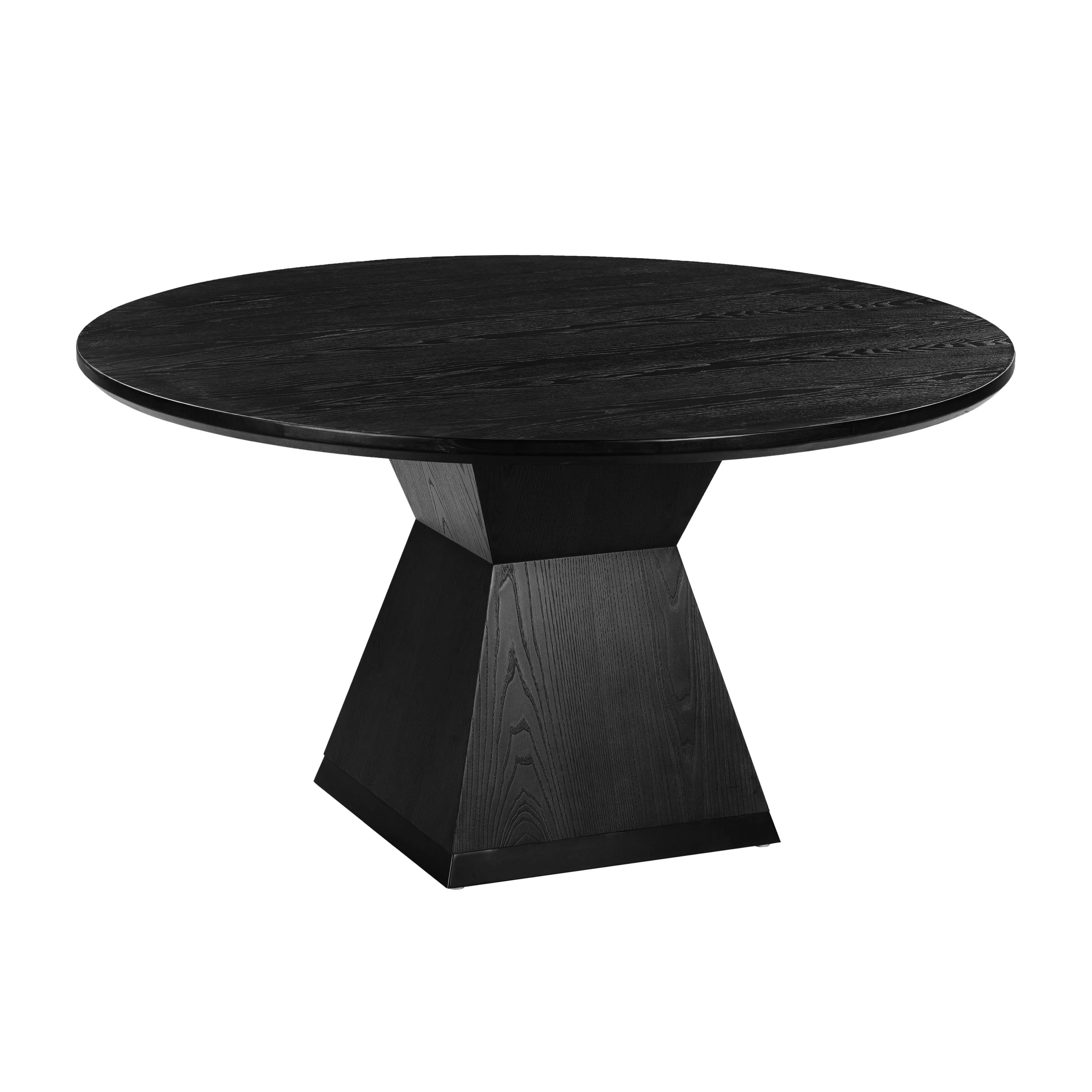 Nolan Black Round Wood Dining Table