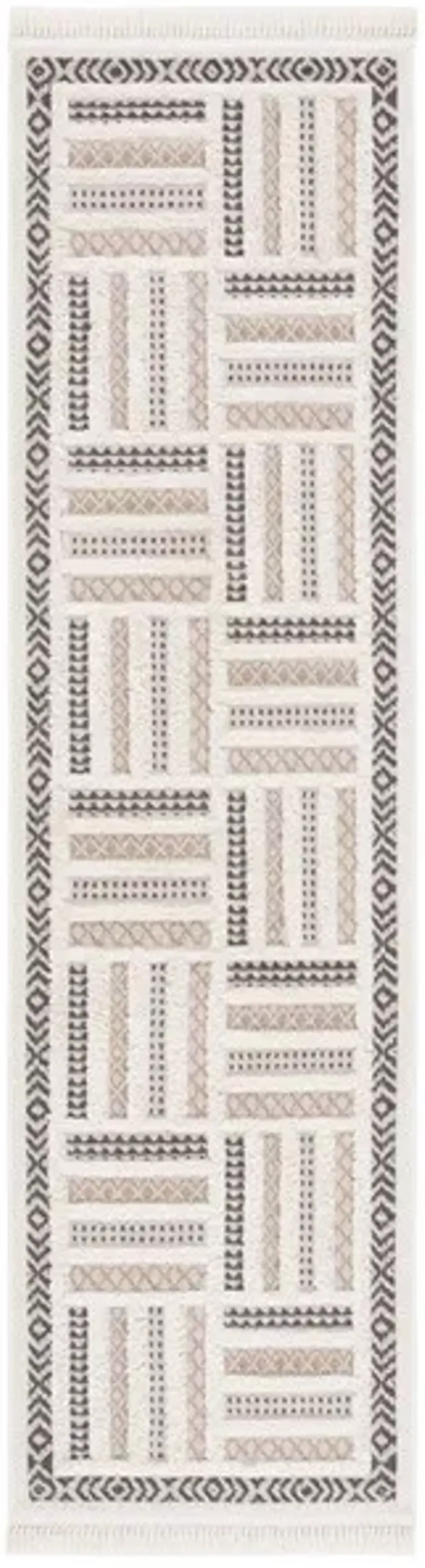 URBAN 212 Beige 2'-2' X 8' Runner Rug