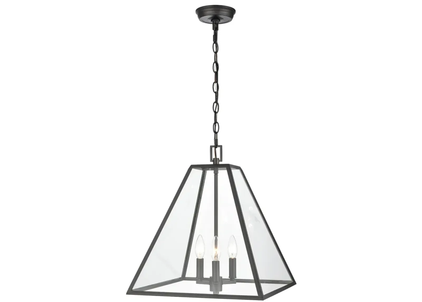 Tangent 16" Wide 3-Light Pendant - Matte black