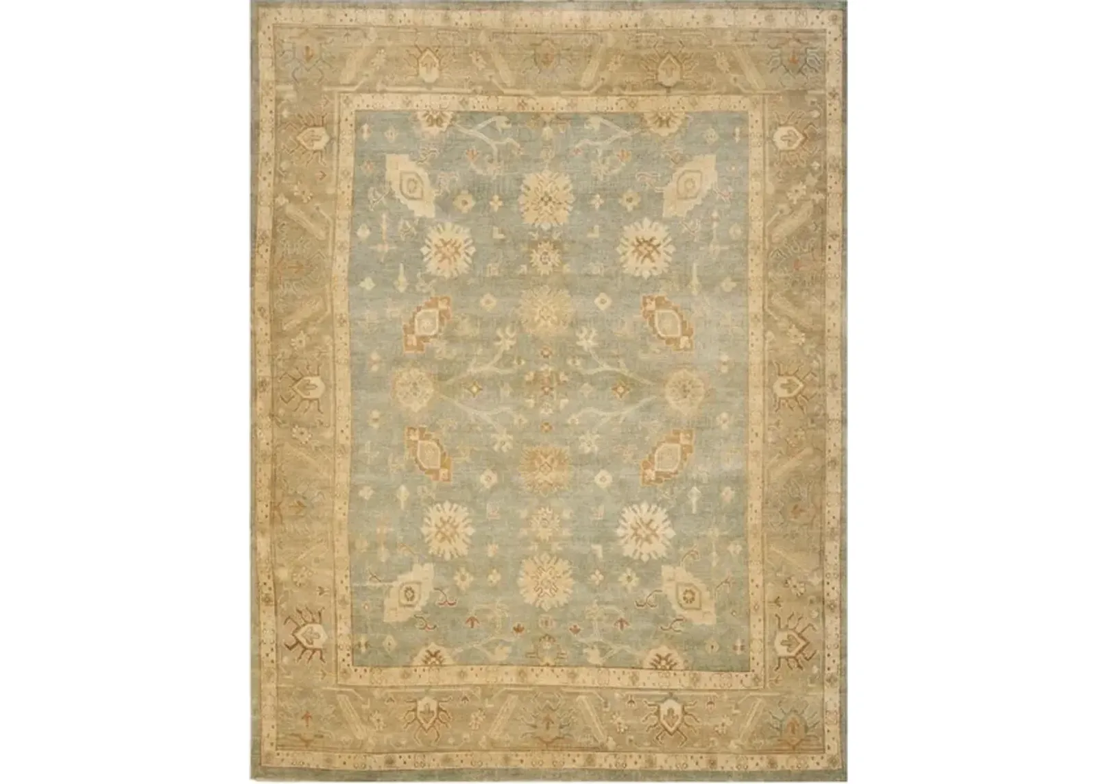 OSH124 Blue  9' X 12' Large Rectangle Rug