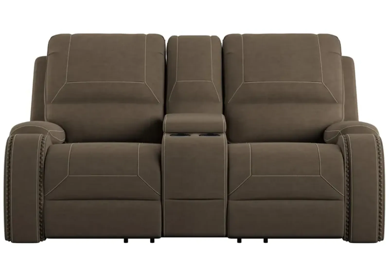 Adrian Reclining Glider Console Loveseat