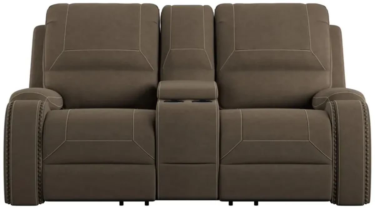 Adrian Reclining Glider Console Loveseat