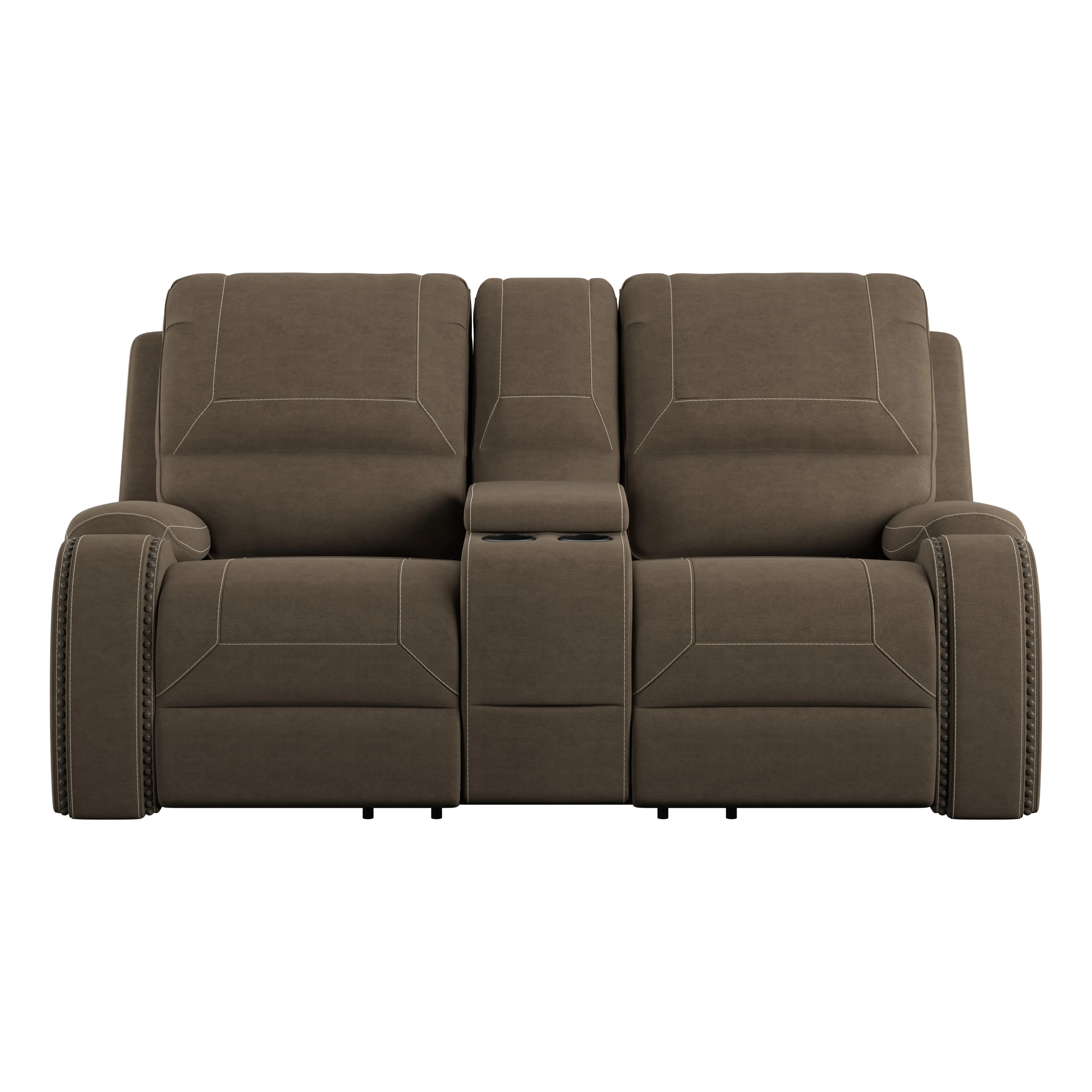 Adrian Reclining Glider Console Loveseat