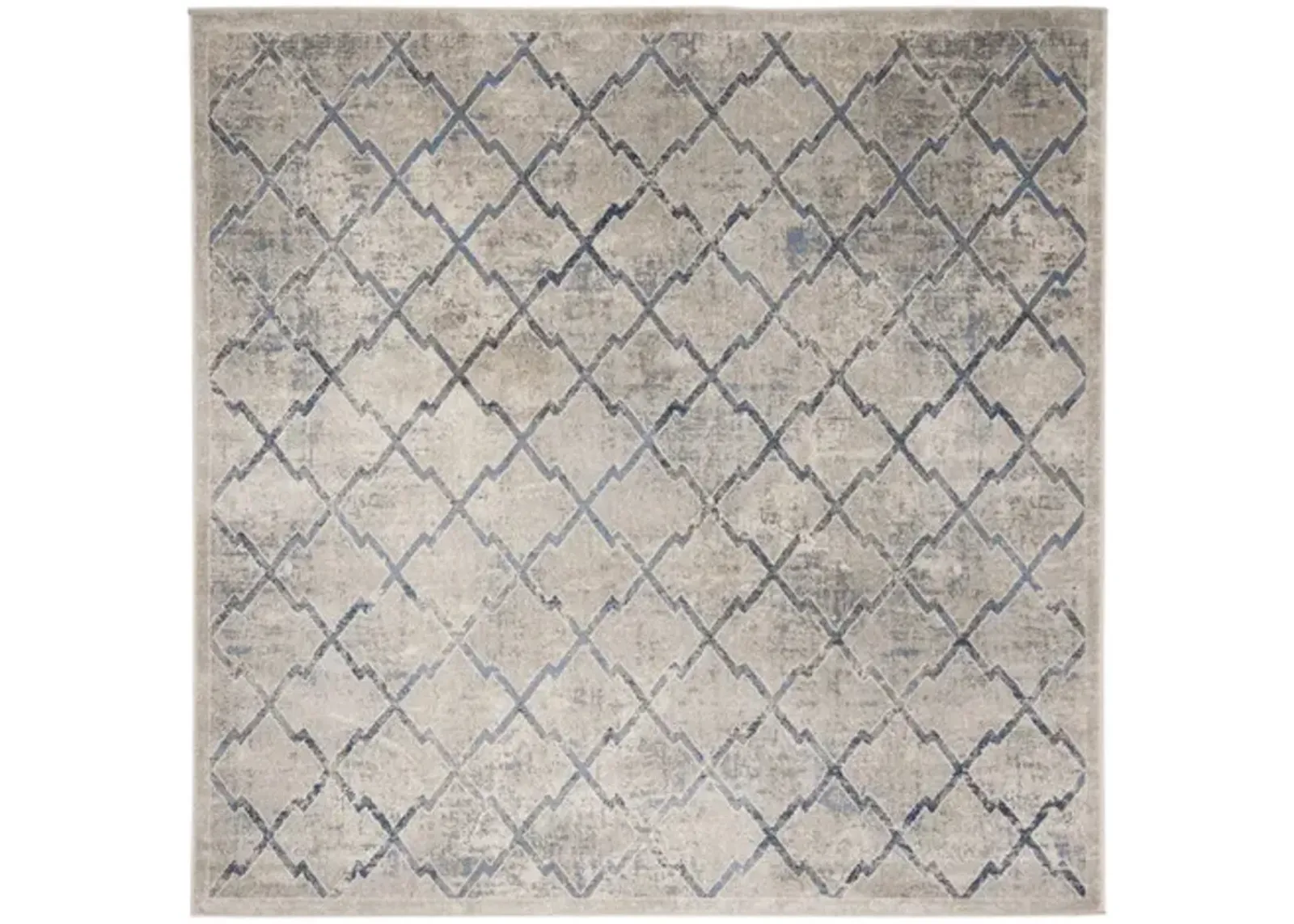 Brentwood 809 Light Grey / Blue 10' X 10' Square Square Powerloomed Rug