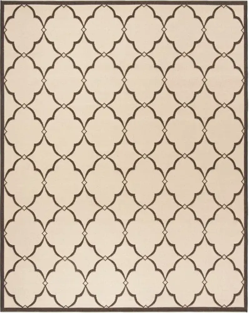 LINDEN 125 Collection LND125U-9 Creme / Brown 9' X 12'