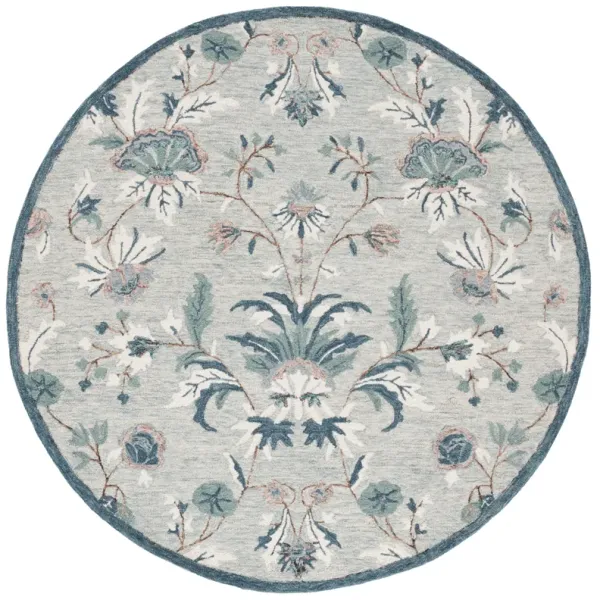 BLOSSOM Hand Tufted 6' x 6' Round area rug