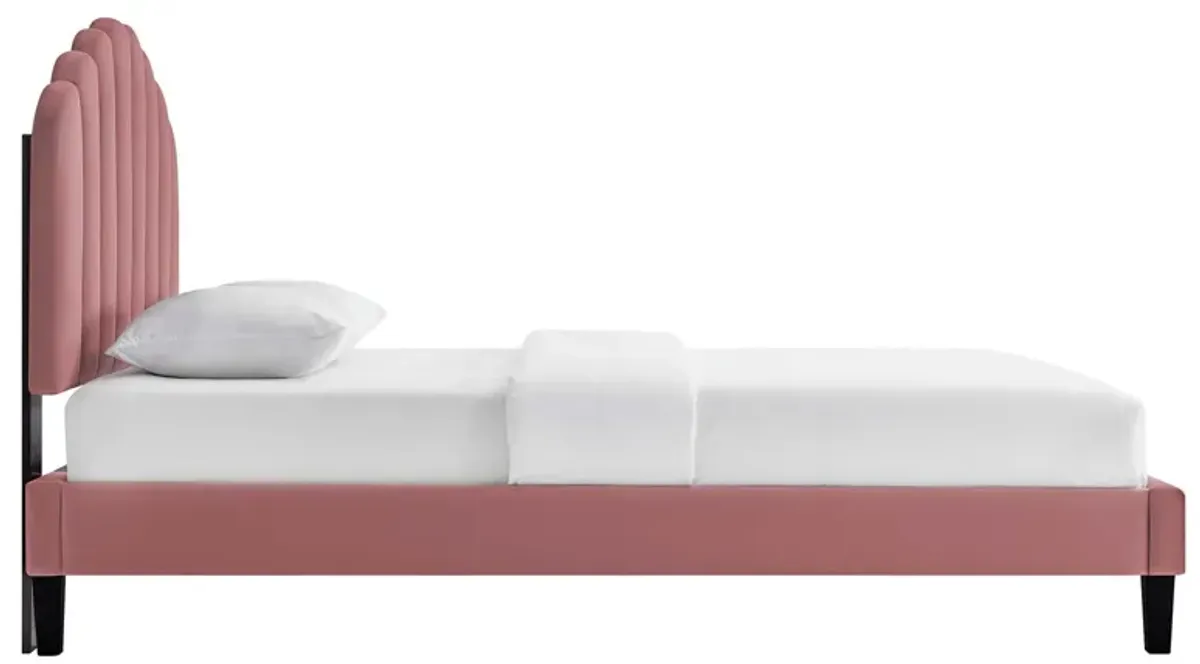 Daisy Performance Velvet Full Platform Bed