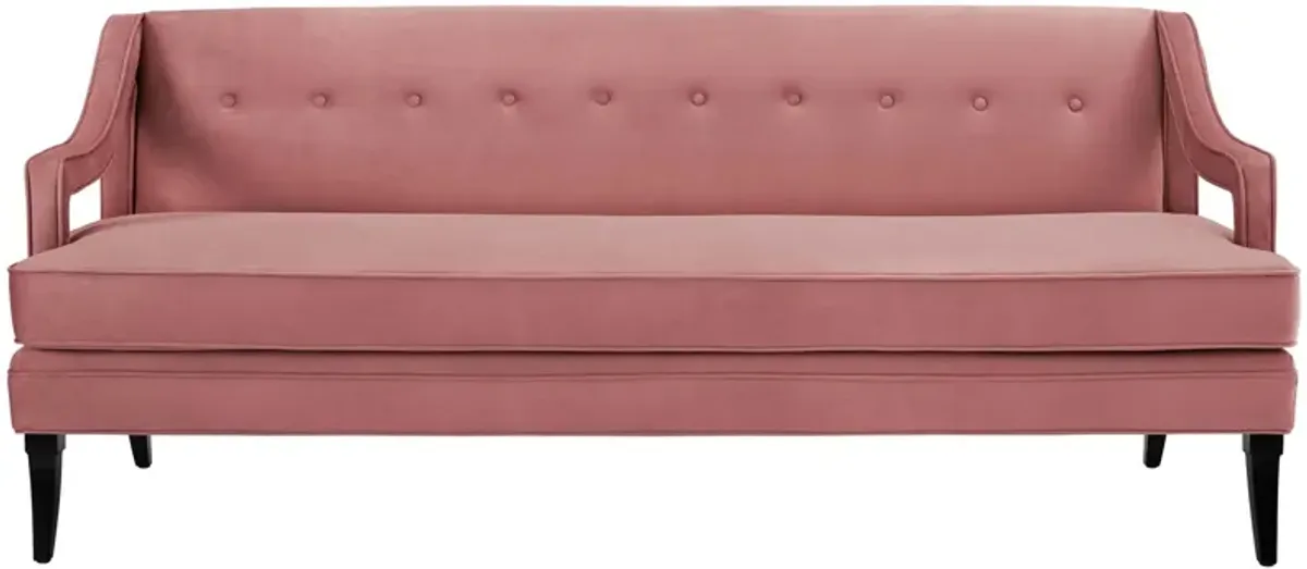 Concur Button Tufted Performance Velvet Sofa