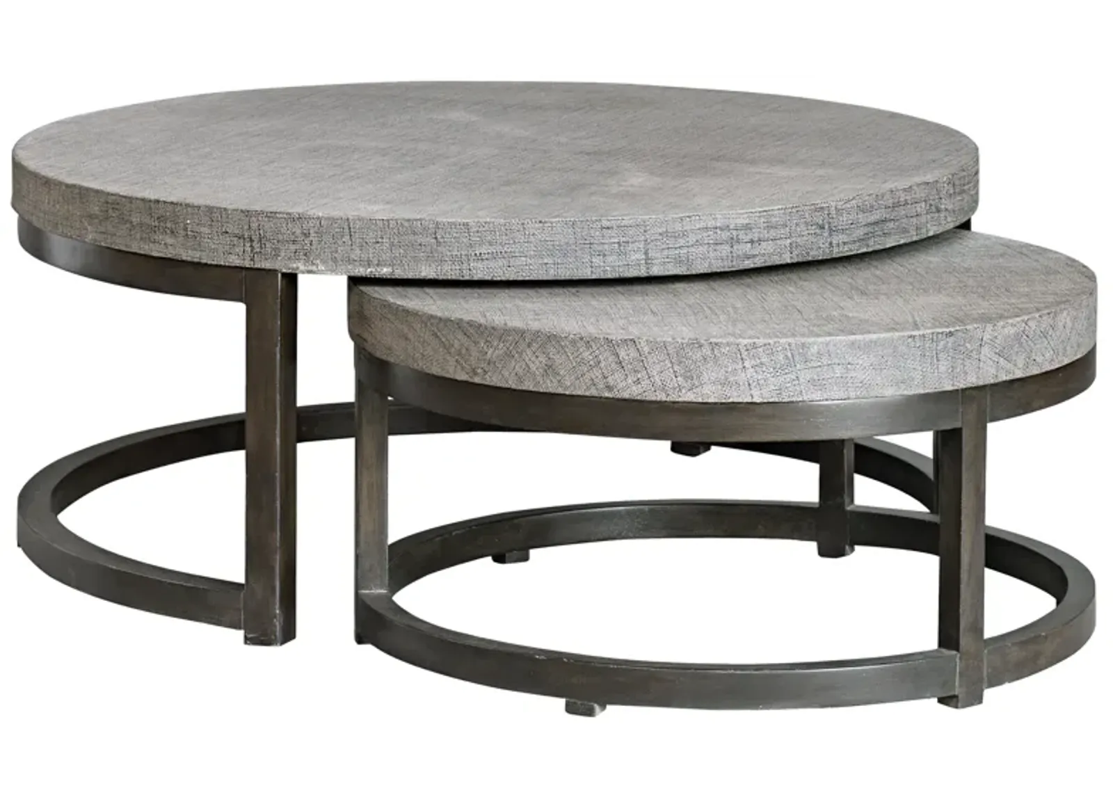 Aiyara Gray Nesting Tables, S/2