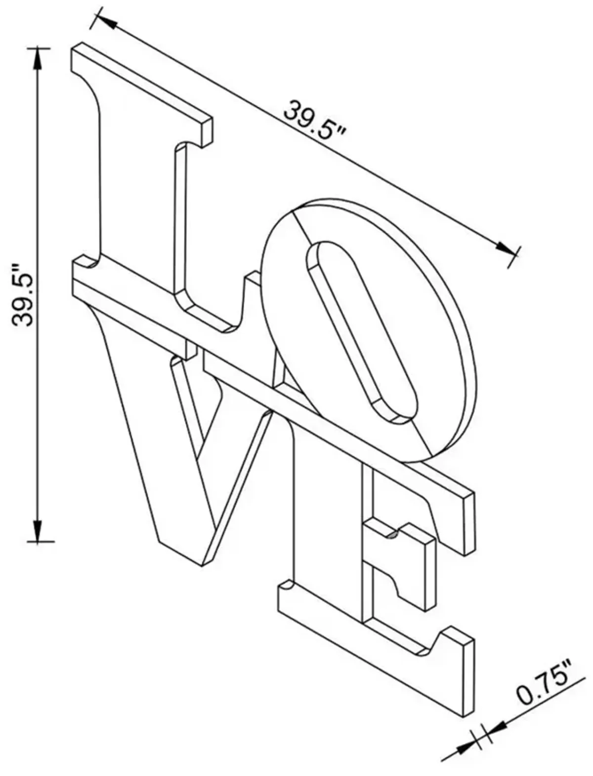 Aarav Letter Shaped Wall Mirror