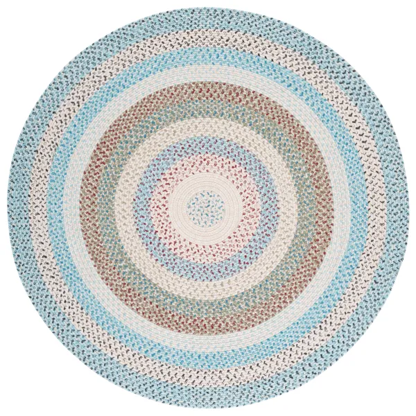 BRAIDED Hand Woven 5' x 5' Round area rug