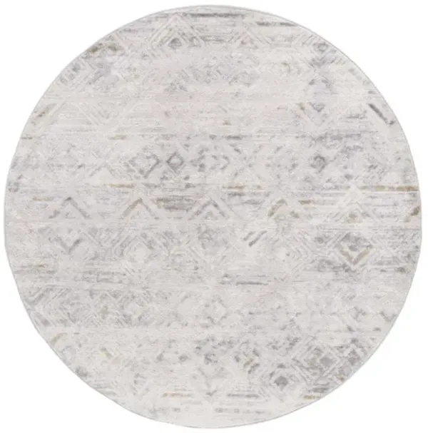 PALMA 332 Grey 6'-7' X 6'-7' Round Round Rug