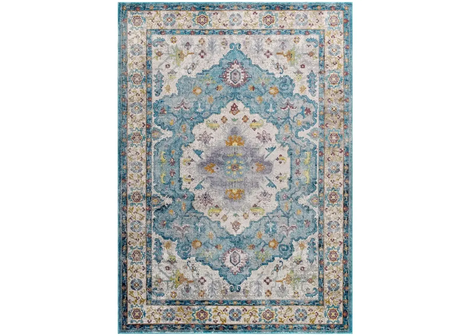 Success Anisah Distressed Floral Persian Medallion 5x8 Area Rug