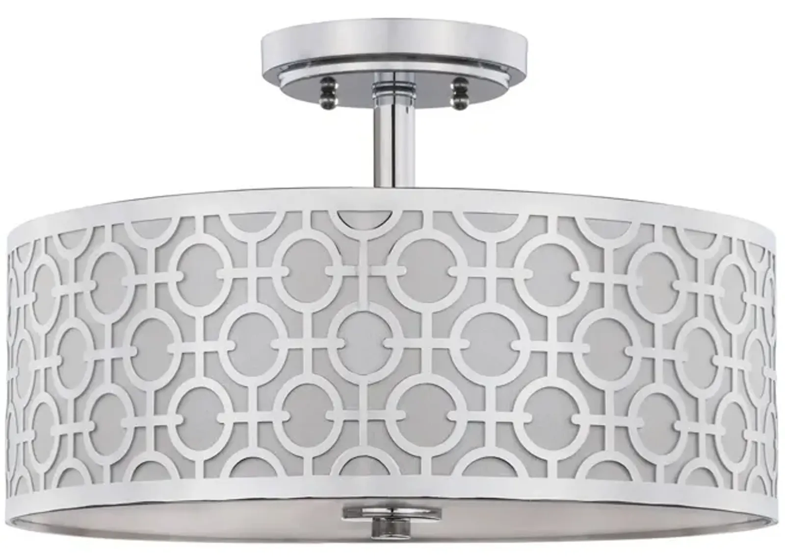 Vera Chain-Link 3 Light 15.5-Inch Dia Chrome Flush Mount