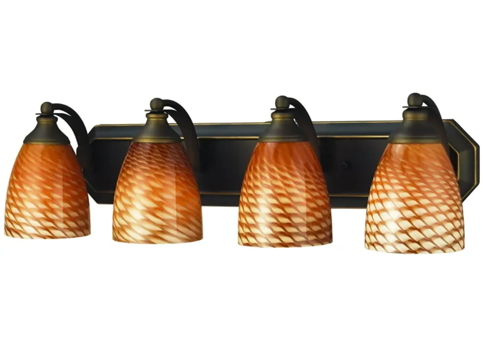 Mix and Match Vanity 27" Wide 4-Light Vanity Light - Aged Bronze