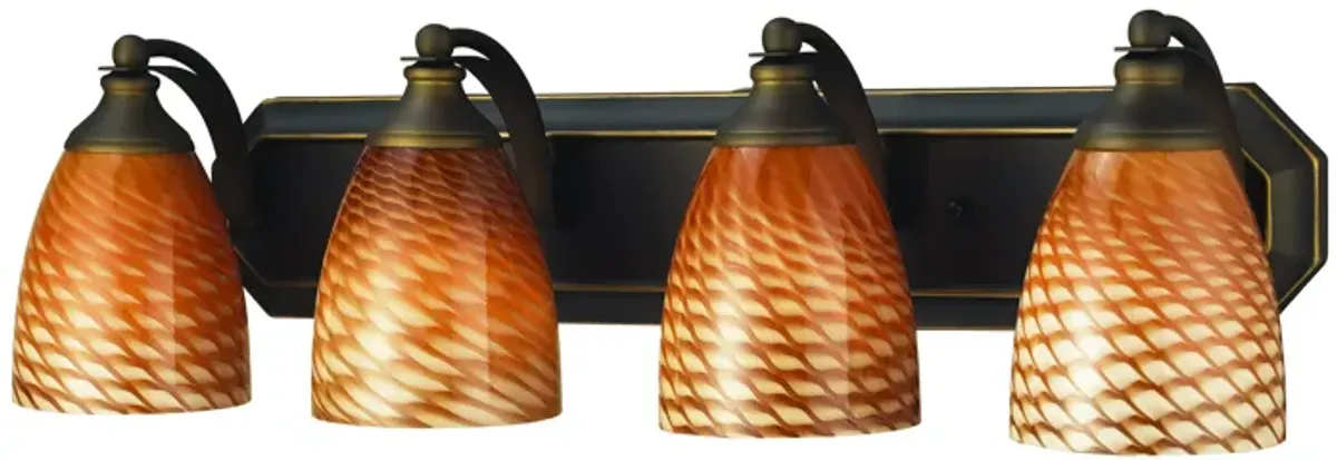 Mix and Match Vanity 27" Wide 4-Light Vanity Light - Aged Bronze