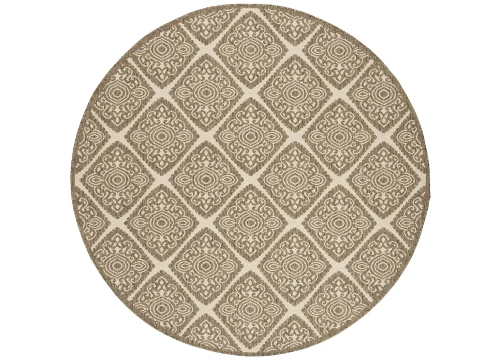 BEACH HOUSE 132 Beige 6'-7' X 6'-7' Round Round Rug