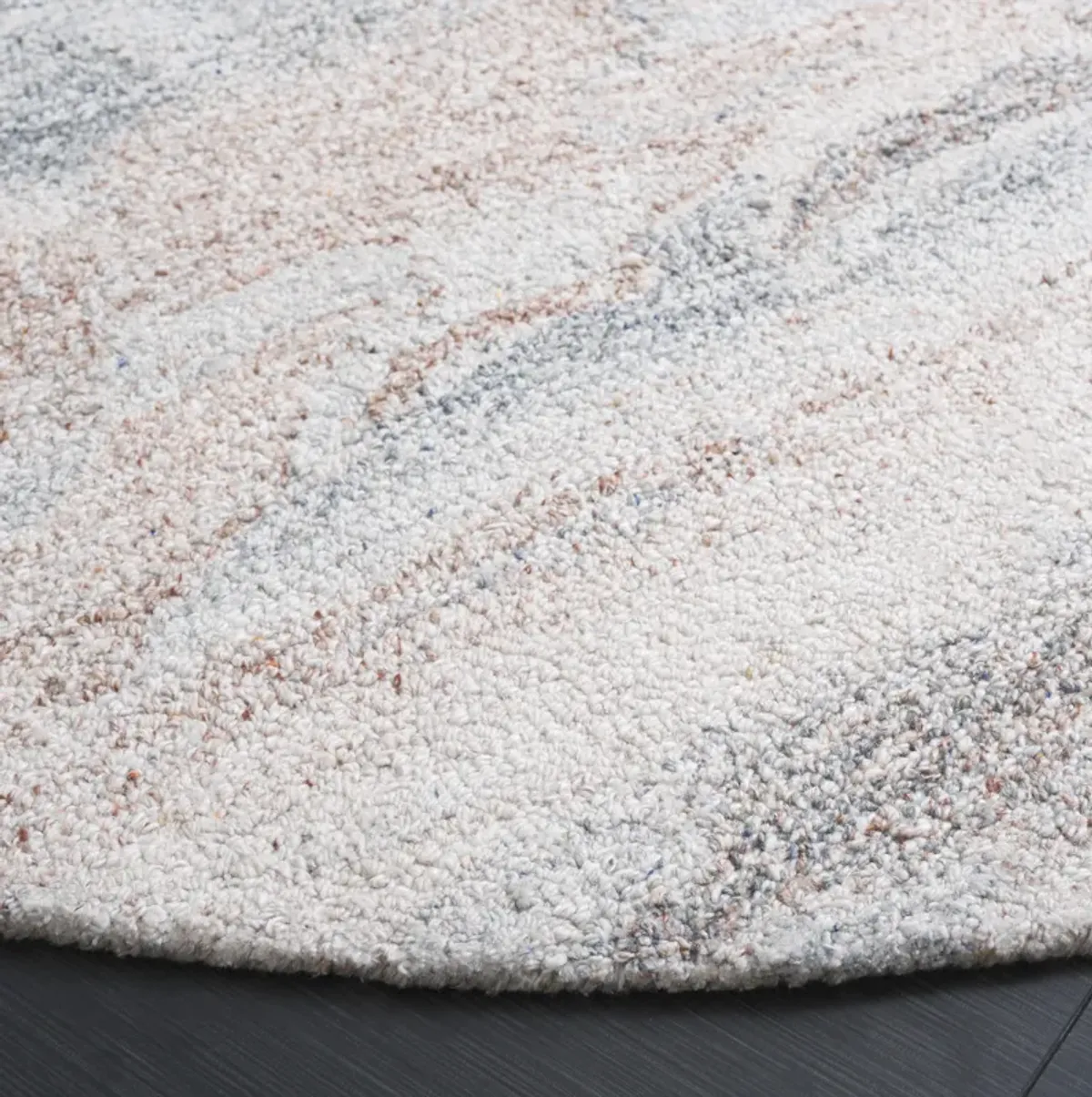 ABSTRACT Hand Tufted 6' x 6' Round area rug
