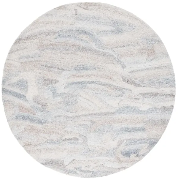 ABSTRACT Hand Tufted 6' x 6' Round area rug