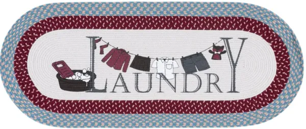 BRAIDED POSTERS Hand Woven 1'-8' x 4' Oval area rug