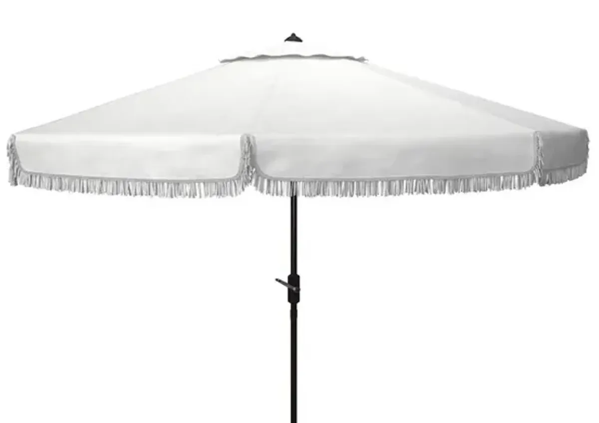 Milan Fringe 11' Round Crank Umbrella