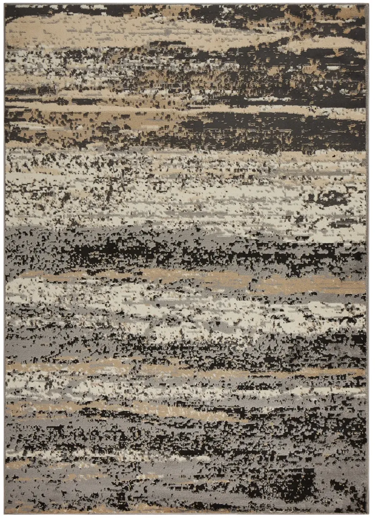 Izabella Abstract Distressed Area Rug 5'2" x 7'2"