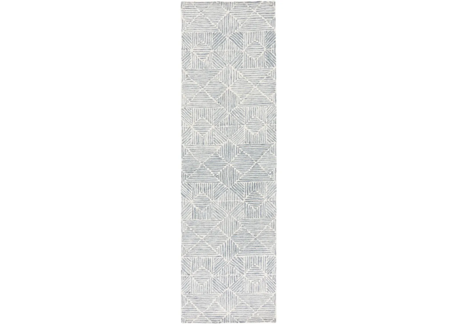 ABSTRACT 763 GREY  2'-3' x 16' Runner Rug