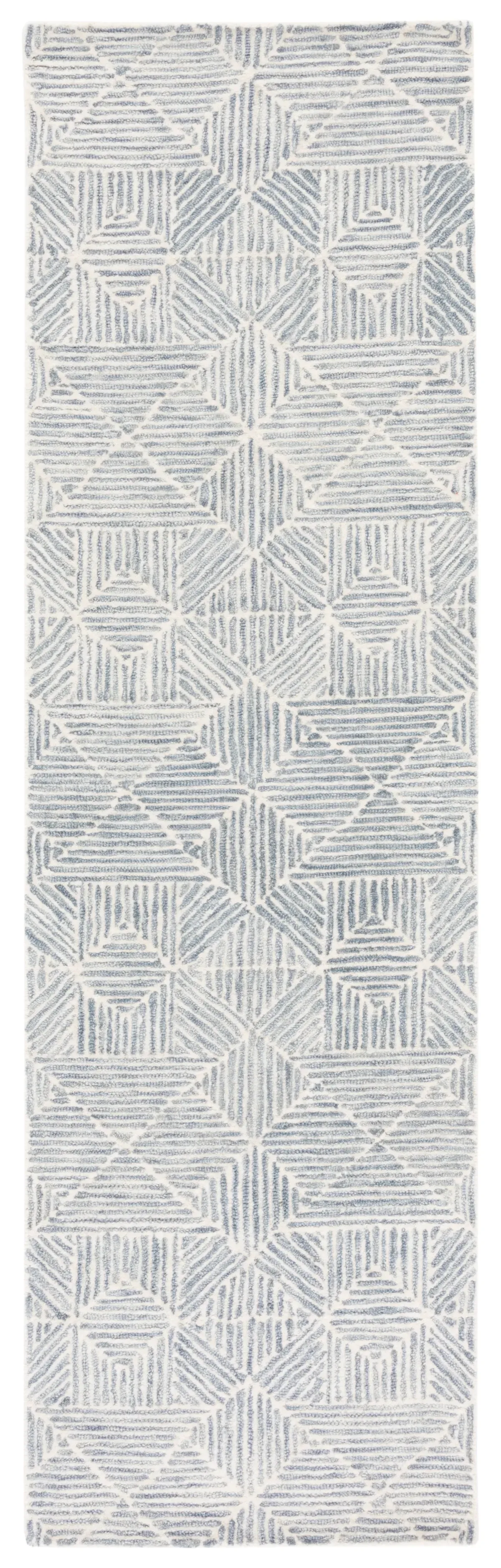 ABSTRACT 763 GREY  2'-3' x 16' Runner Rug