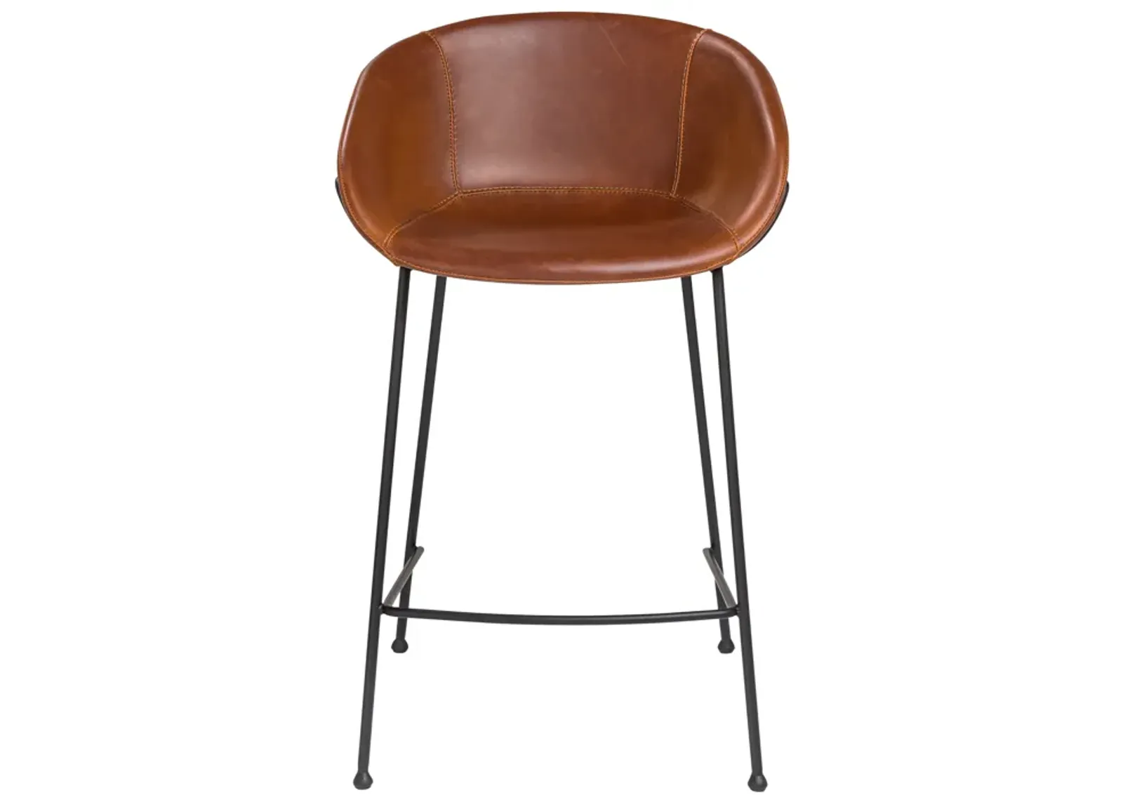 Zach-C Counter Stool in Dark Brown and Black Frame and Legs - Set of 2