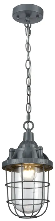 Steel Trap 6" Wide 1-Light Mini Pendant - Gray