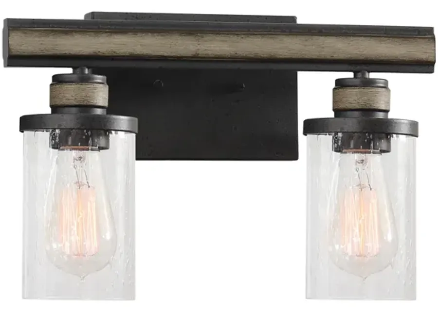 Beaufort 14" Wide 2-Light Vanity Light - Anvil Iron