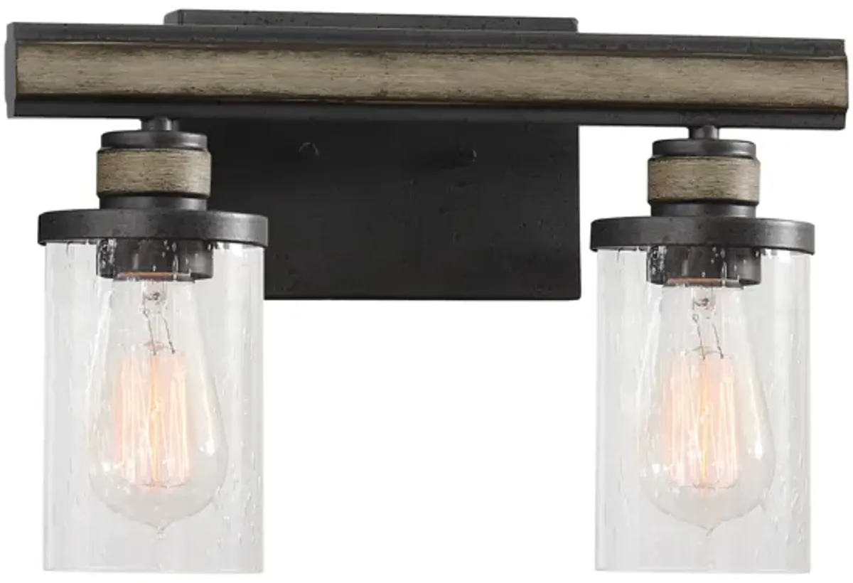 Beaufort 14" Wide 2-Light Vanity Light - Anvil Iron