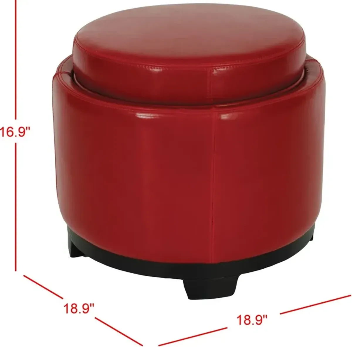 ROUND STORAGE TRAY OTTOMAN