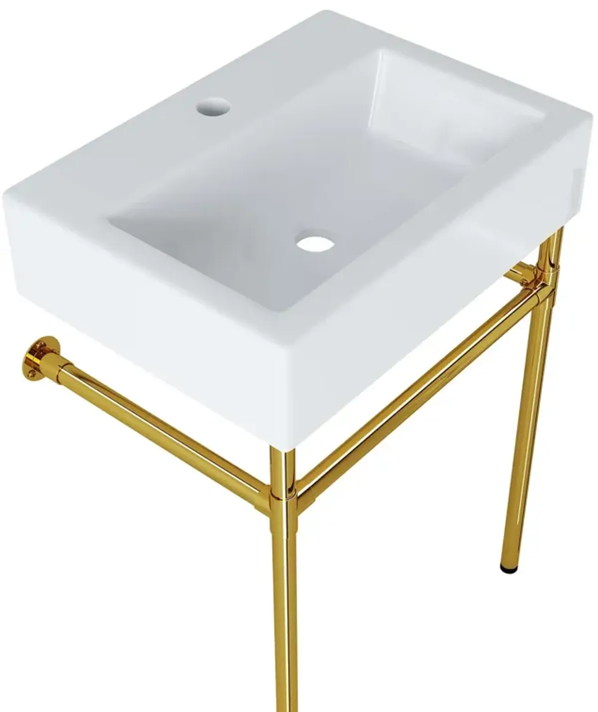 Redeem 24" Wall-Mount Gold Stainless Steel Bathroom Vanity