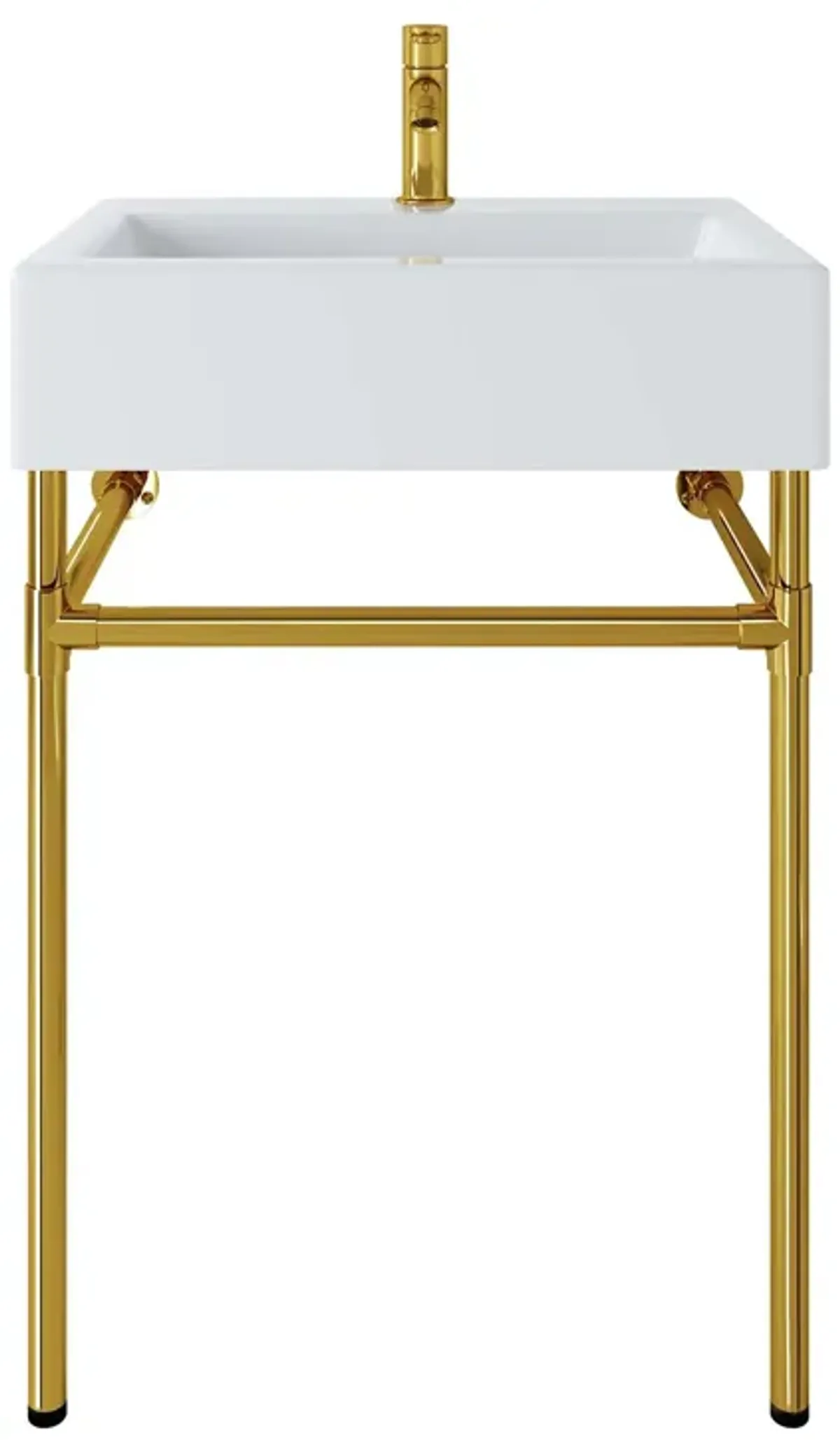 Redeem 24" Wall-Mount Gold Stainless Steel Bathroom Vanity