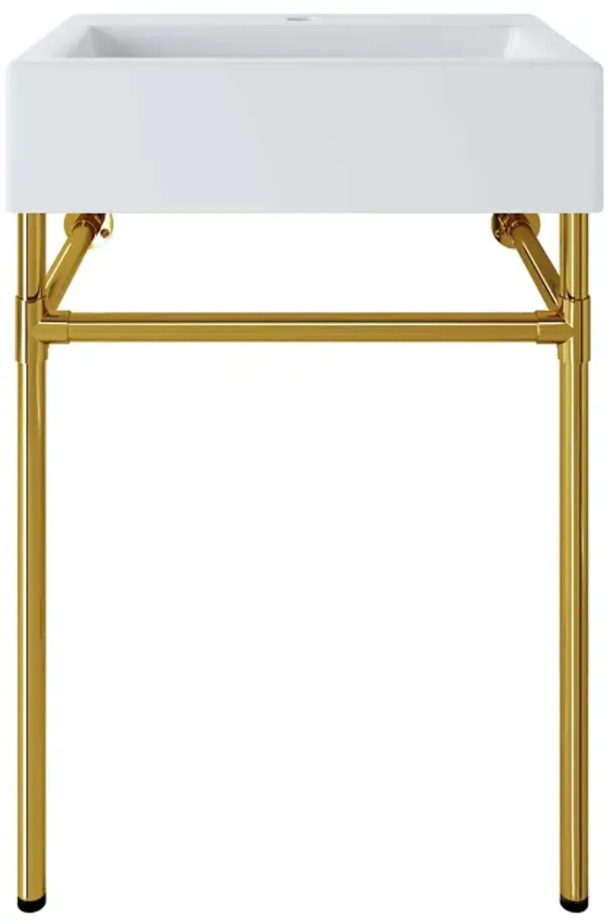 Redeem 24" Wall-Mount Gold Stainless Steel Bathroom Vanity