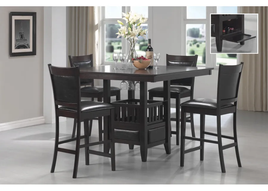 Jaden 5-piece Dining Room Set Espresso and Black