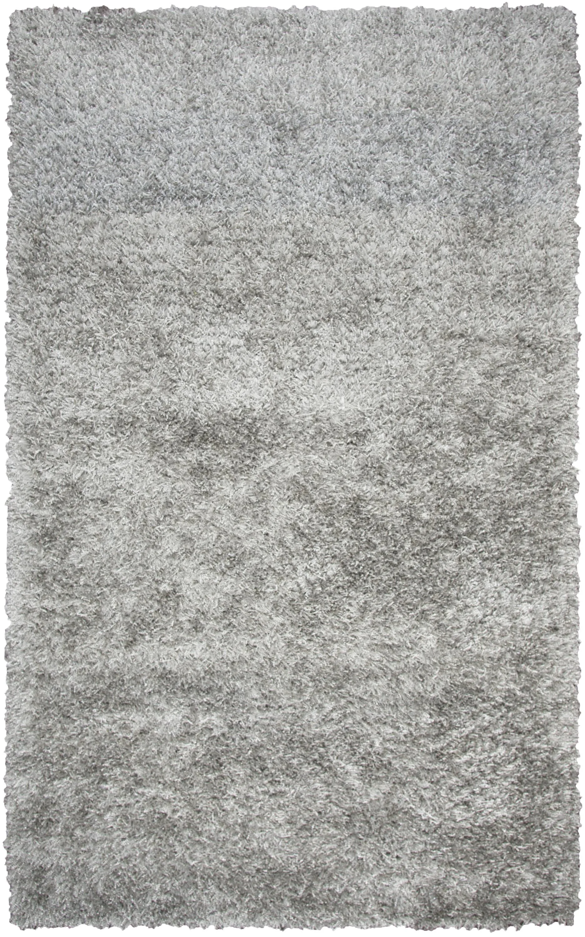 Urban Dazzle Gray Solid  Polyester / Lurex 7'6" x 9'6" Rectangle Rug