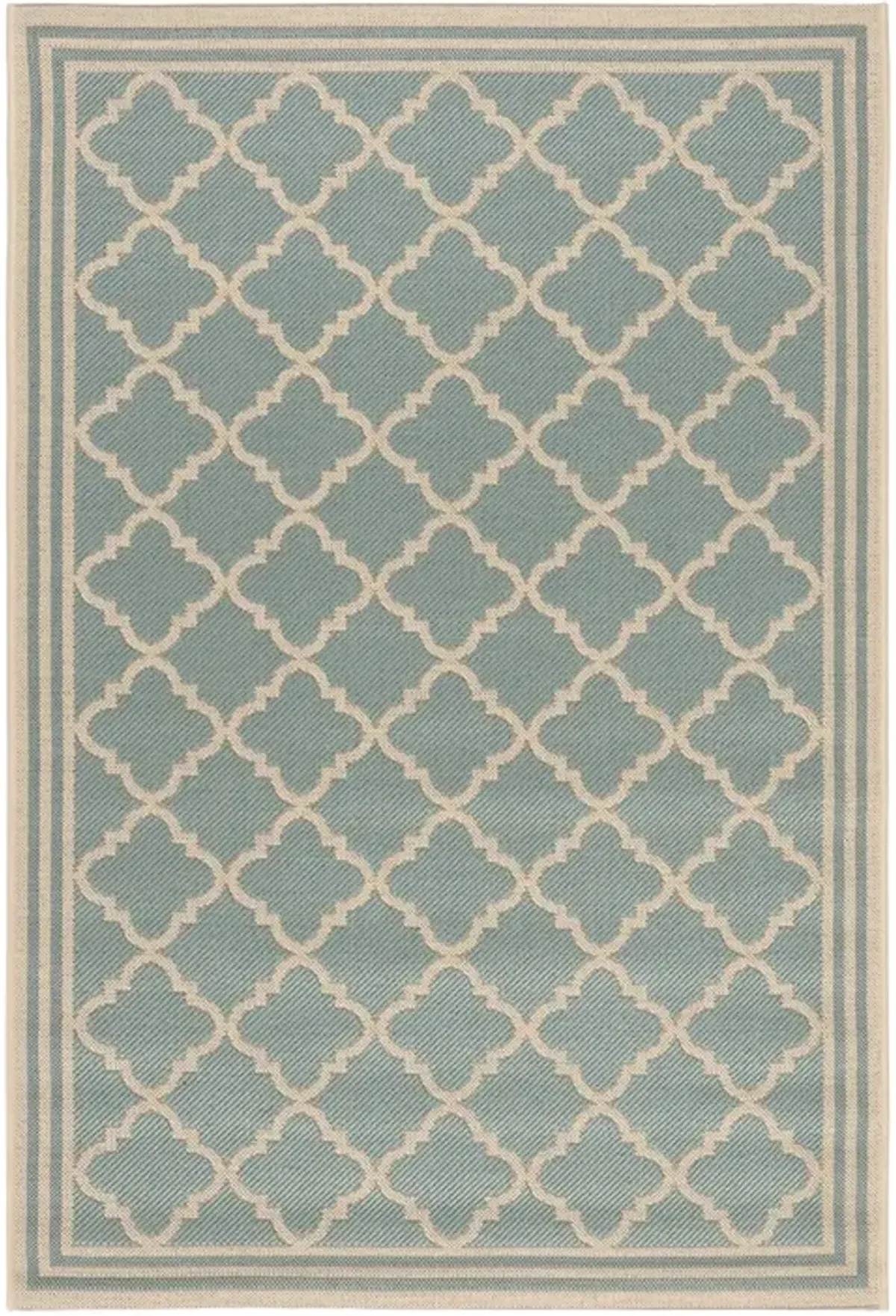 LINDEN 121 Collection LND121K-4 Aqua / Cream 4' X 6'