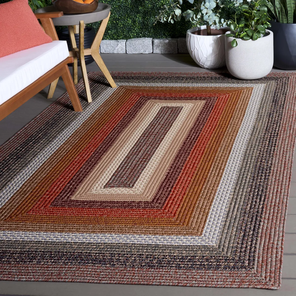 BRAIDED Hand Woven 2' x 4' area rug